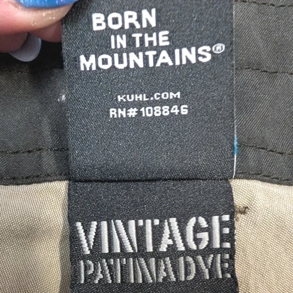 Kuhl Revolvr Pants Men 40x32 Dark Khaki Brown & Green Vintage Patina Dye 5232 - Picture 8 of 16